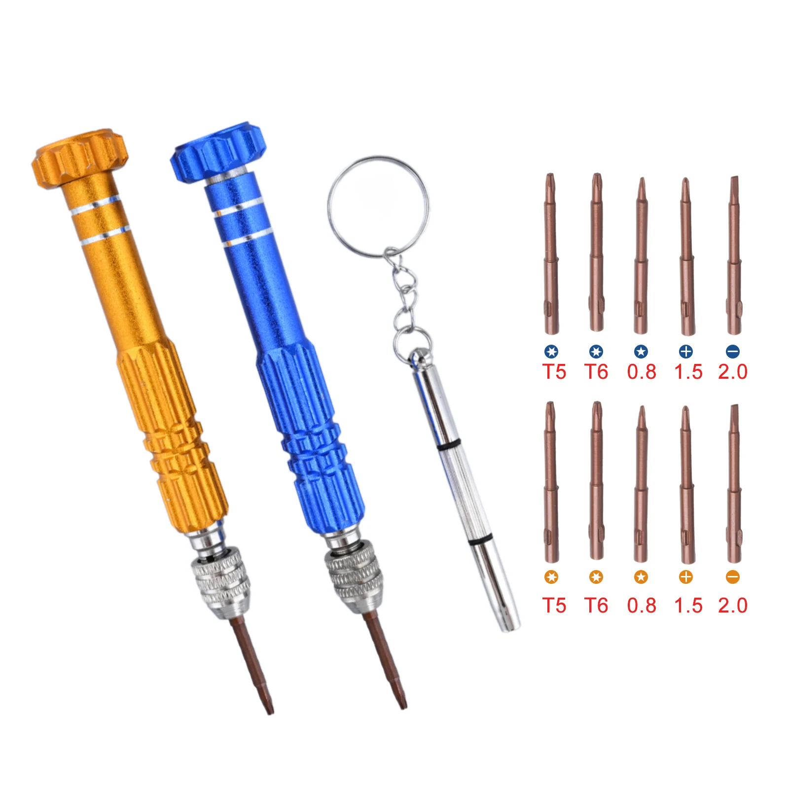 3Pcs 3 In 1 And 5 In1 Screwdriver 1.5/0.8/2.0 For T5/T6 Glasses Phone Watch Screw Mobile Repair Tool Multi-function Repair Tool