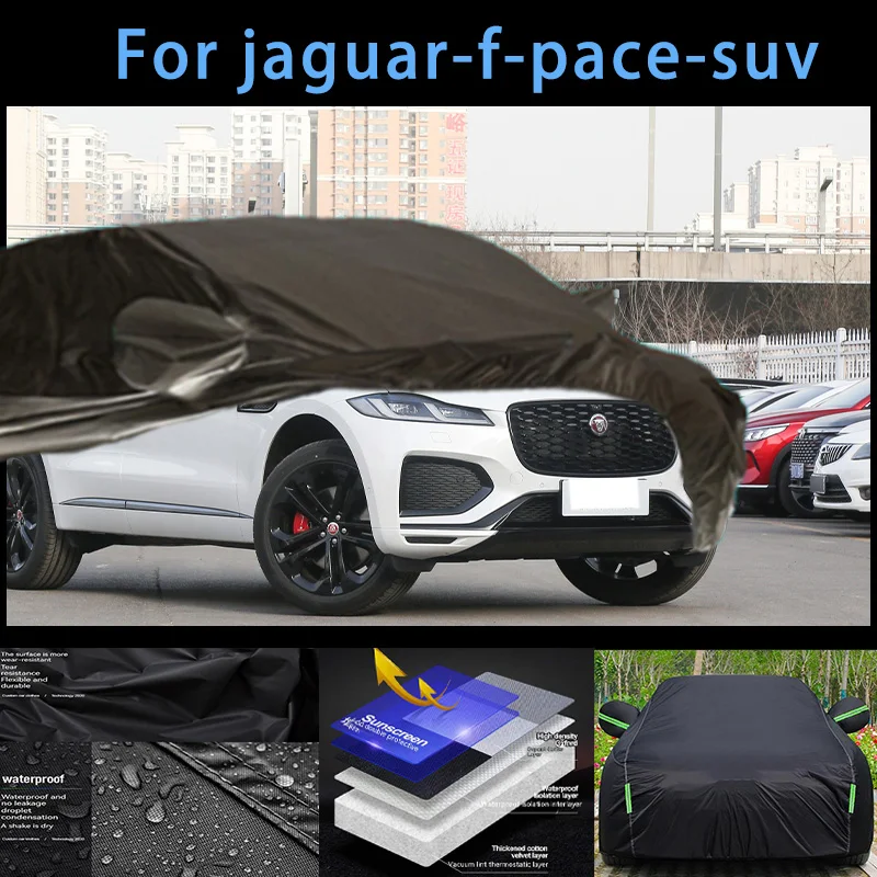 For jaguar-f- pace-suv Outdoor Protection Full Car Covers Snow Cover Sunshade Waterproof Dustproof Exterior Car accessories