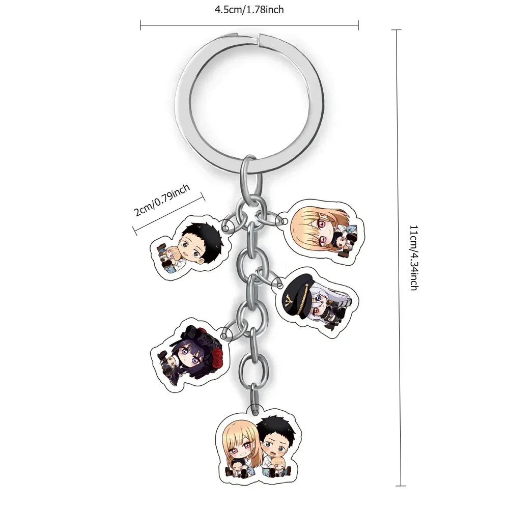 Porte-Clés de Dessin Animé My fur s-Up Darling, Accessoires Mignons, Pièces de Sac, Kitagawa Marin Cos Baji