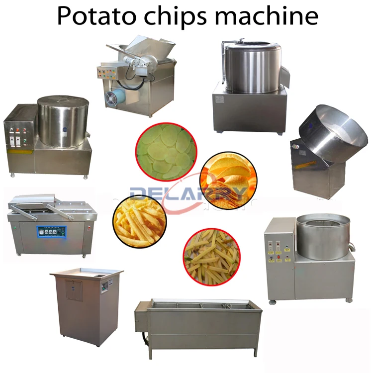 Commercial Automatic Potato Chips Making Line French Fries Processing Equipment