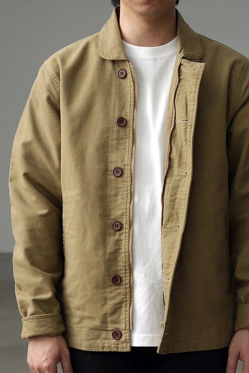 0602# Spring and Autumn New American Retro Thickened Casual Deck Jacket Men\'s Fashion 100% Cotton Washed Old Loose Cargo Coat