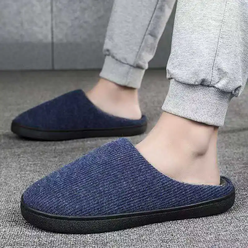 2026 Men's winter cotton slippers indoor comfortable anti-slip lightweight warm and plush slippers size 36-48