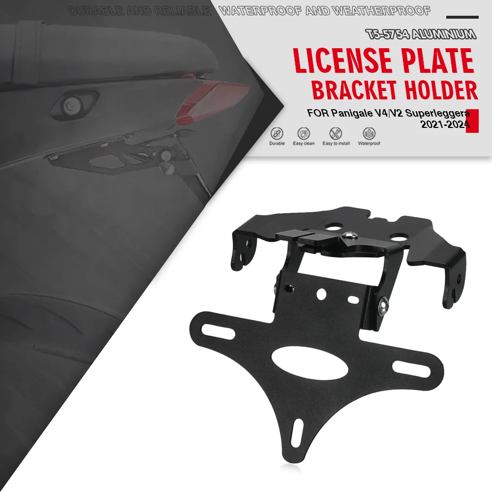 FOR Ducati Panigale V4 S/SP 2018-2024  Motorcycle License Plate Holder Bracket Turn Signal Lndicator ED Lights Streetfighter V2