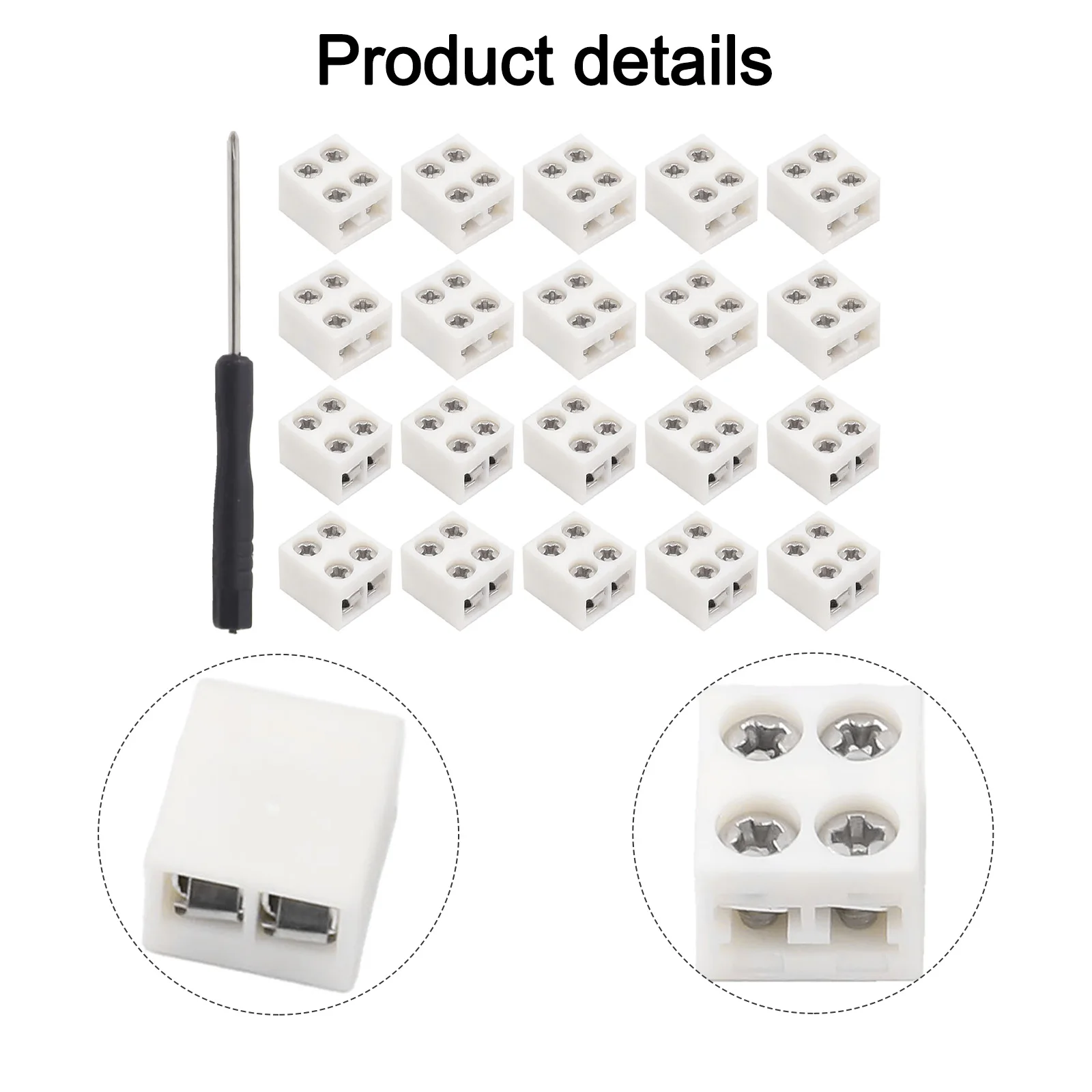 

Практичный соединительный блок для светодиодных лент, универсальный, 6А, IP65, водонепроницаемый, с винтовым креплением, 16-22AWG, 2-контактный