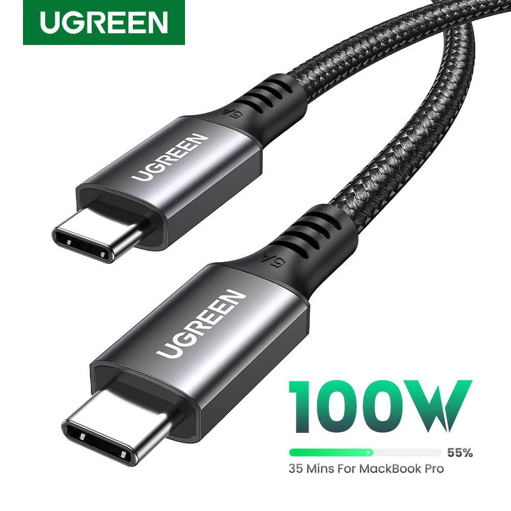 UGREEN 100W USB Cable Type C to Type C for MacBook Samsung PD100W USB Type C Fast Charging Cable Cord QC4.0 USB C