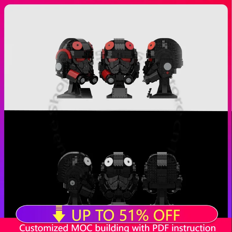 

MOC Customize Space Clone Army Battle Bad Batch Helmet Iden Versio Star Movie Ultimate Collection Assembly Puzzle Birthday Gifts