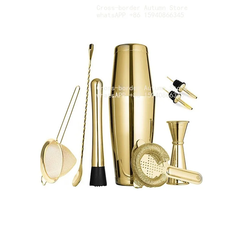 304 Stainless Steel Cocktail Shaker Set Household Professional Bar Mixing Drink Tools Kit