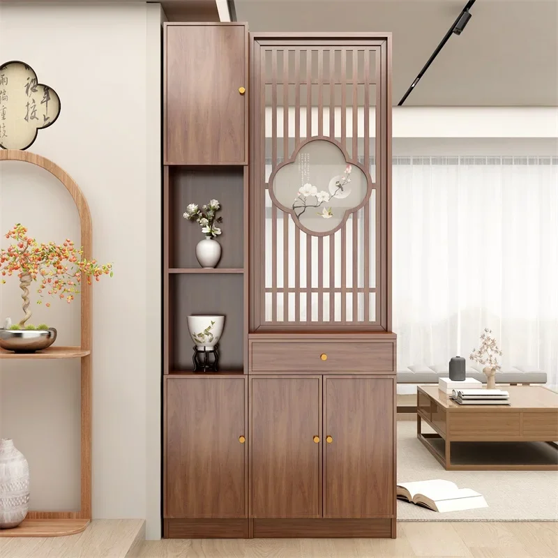 Entering the home is facing the door, entry door, entrance door cabinet, living room screen solid wood partition cabinet