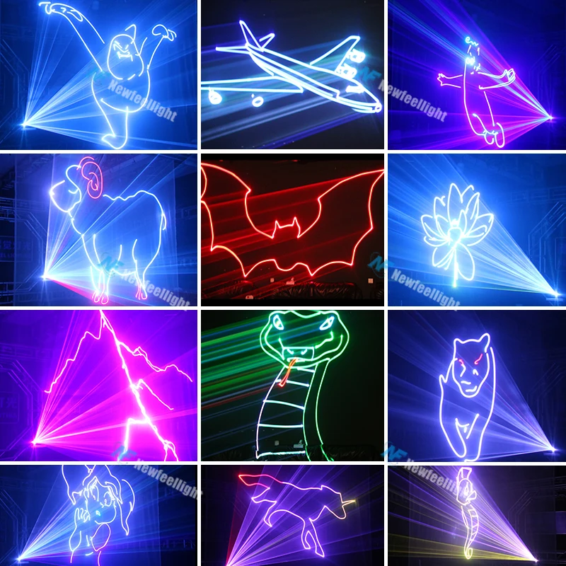 Professional Custom 3W Ilda DMX Laser Light Projector RGB