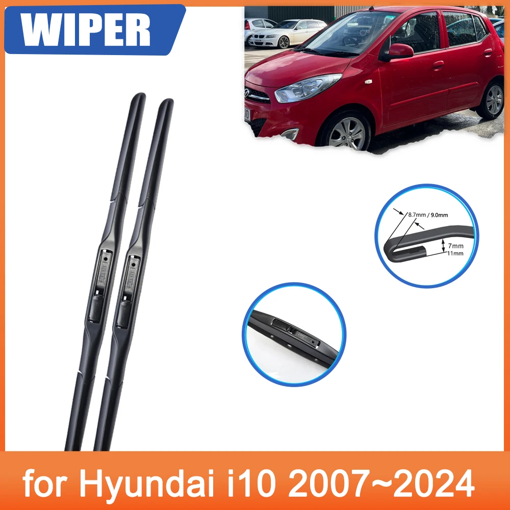 

2x for Dodge Hyundai i10 Hyundai Grand i10 2007~2024 Accessories Front Windscreen Window Wipers Blades Winter Brushes Cleaning