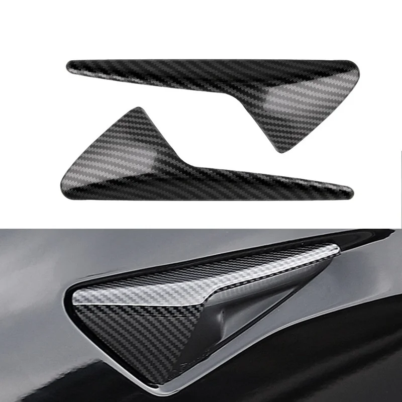 

For Tesla Model 3/Y Side Camera Protection Cover Carbon Fiber Fender Trim Cover Car Modification Accessories Tesla 2017-2023