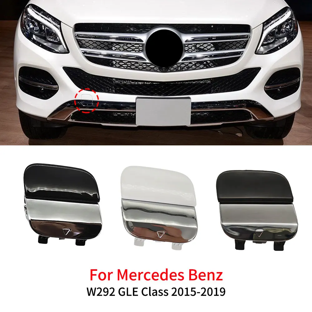 Car Front Bumper Tow Hook Cover Cap Towing Hole Lid Trailer Trim Cap For Mercedes Benz GLE Class W292 2015-2019 GLE350 GLE400