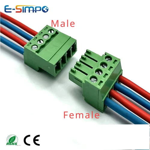 10 pares/10 Uds soldadura a tope aérea 2EDGRK 15EDGRK-3.5mm 2-24P enchufe macho + hembra 28-16AWG conector de bloque de terminales de tornillo de cable