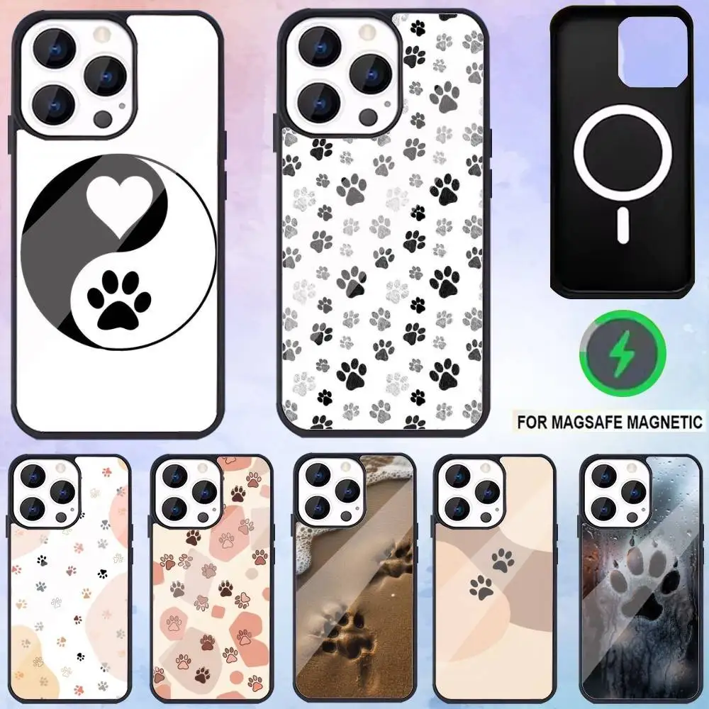 

cute dog paw prints Case For iPhone 16,15,17,14,13,12,11,Pro,Max,Plusi,for Magsafe,Magnetic Wireless Charging Case