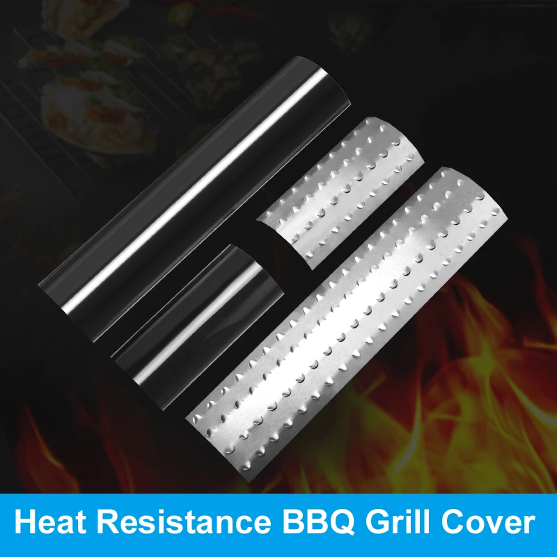 

Glass Cover For BBQ Grills Steel Shield Kitchen Barbecue Grill Stainless Steel Cover Easily Cleaned Heat Resistance