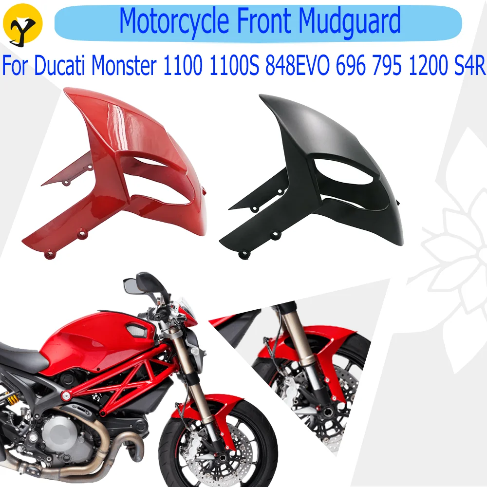 Motorcycle Front Mudguard For Ducati Monster 696 795 796 848EVO 1200 S4R 1100 1100S Splash Guard Tyre Casing Shell Accessories