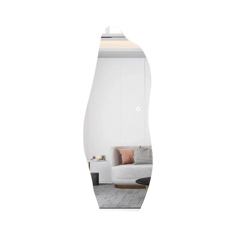 Modern Lamp Luxury Mirror Living Room Aesthetic Creative Irregular Standing Mirror Full Length