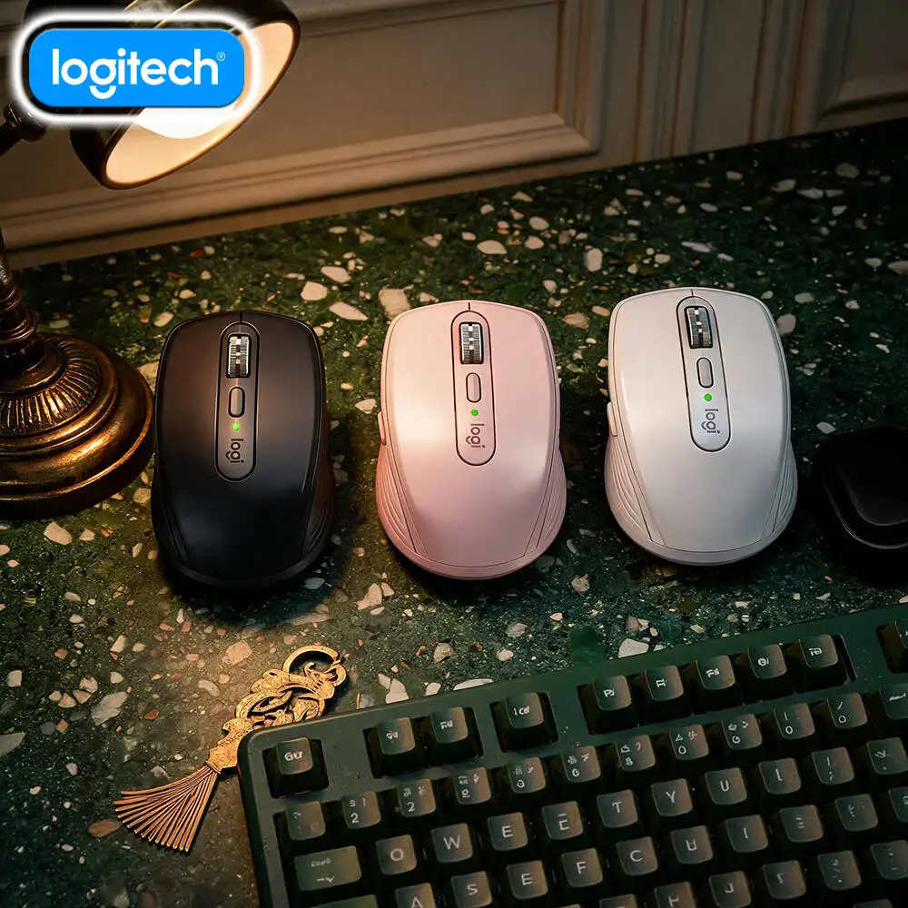 Durable MX Anywhere 3S Mouse - 8000 DPI, Hyper-Scroll Wheel, Silent Click, Ideal for Freelance Floral Artist Travel Work