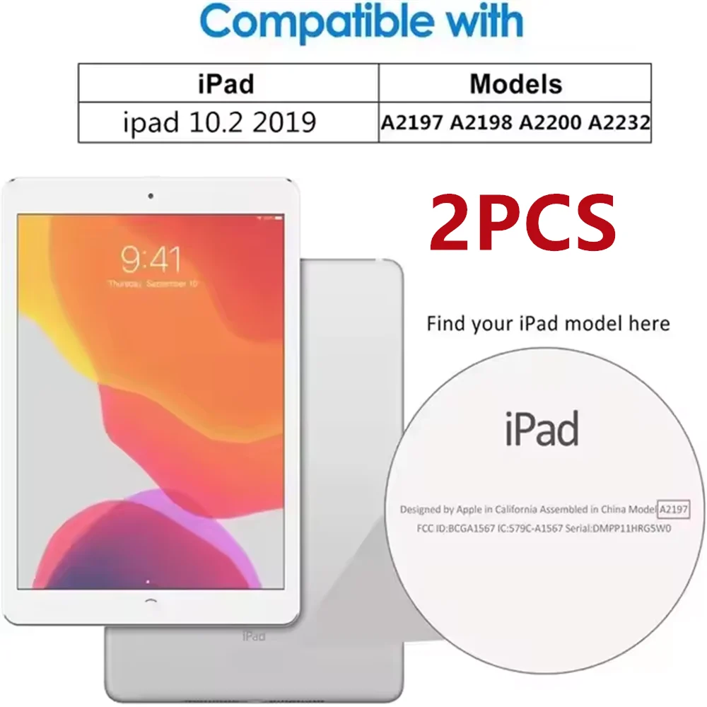 2 stuks 9H gehard glazen schermbeschermer voor iPad A16 10.2 9.7 10. 5 10.9 Pro 11 iPad 10 9 8 7 6 5 Air 4 3 2 Mini 2020 2021 2022