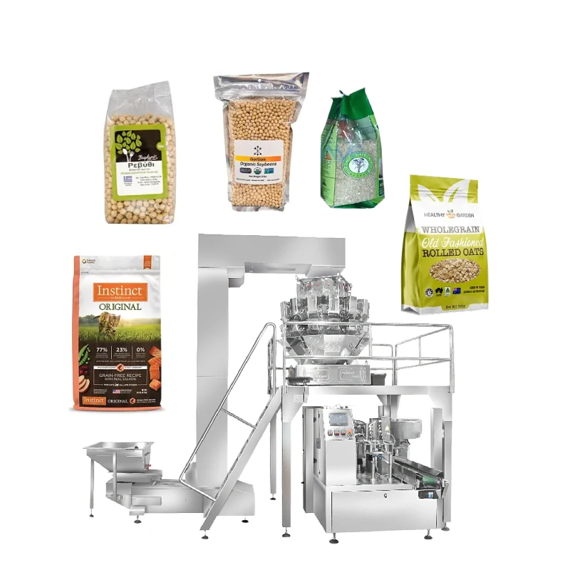 packaging machine, vertical self-sealing bag filling food rice salt seeds bean granules self-supporting bag packaging machine