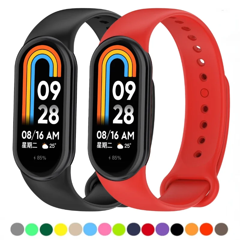 

Силиконовый ремешок-петля для Xiaomi Band 8/9, сменный браслет Miband 8 NFC, умные часы Mi Band 8, ремешок для часов, аксессуары