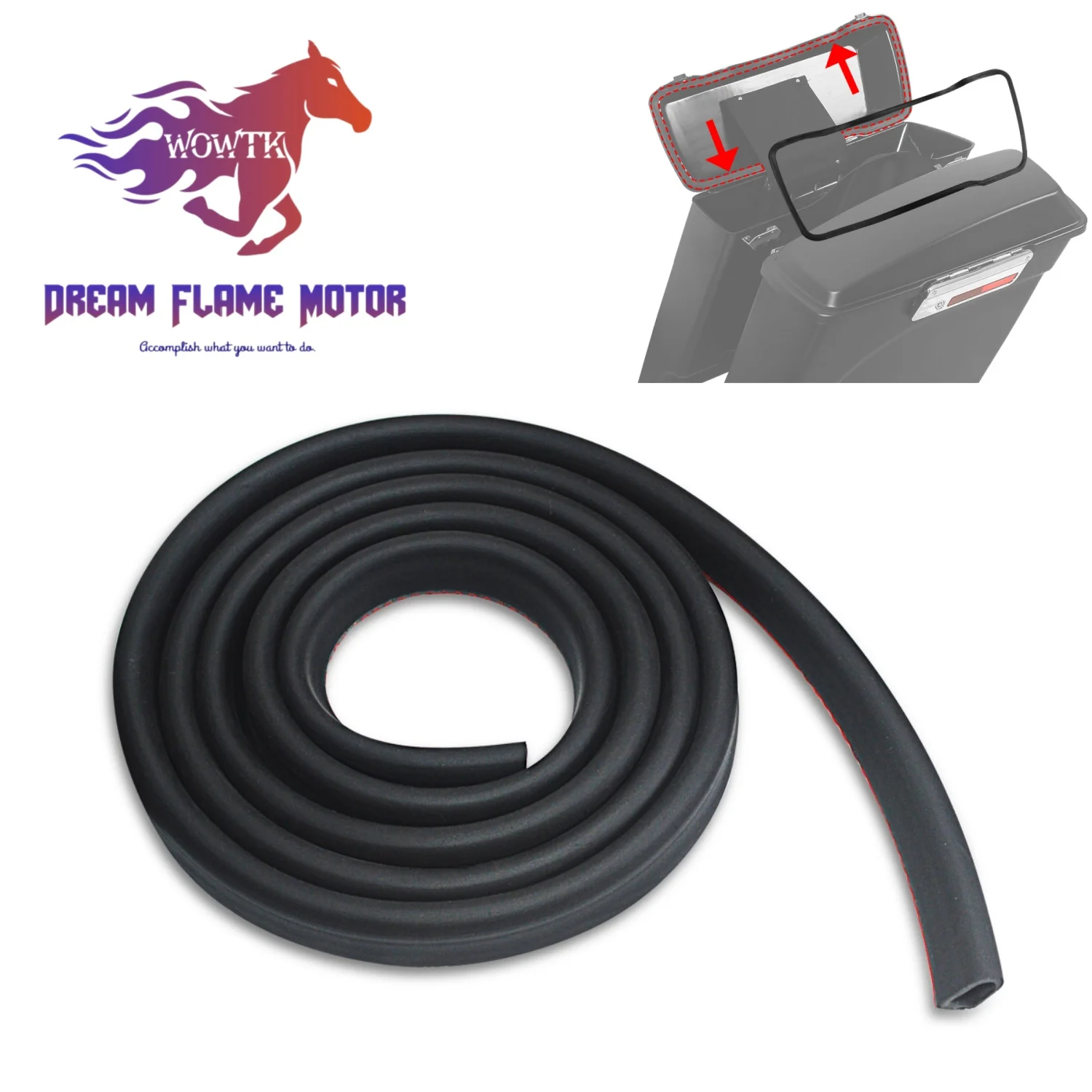 Motorcycle Hard Saddlebag Lids accessories Rubber Gaskets Seal Strip For Harley Touring Road King Electra Street Glide 2014-2025