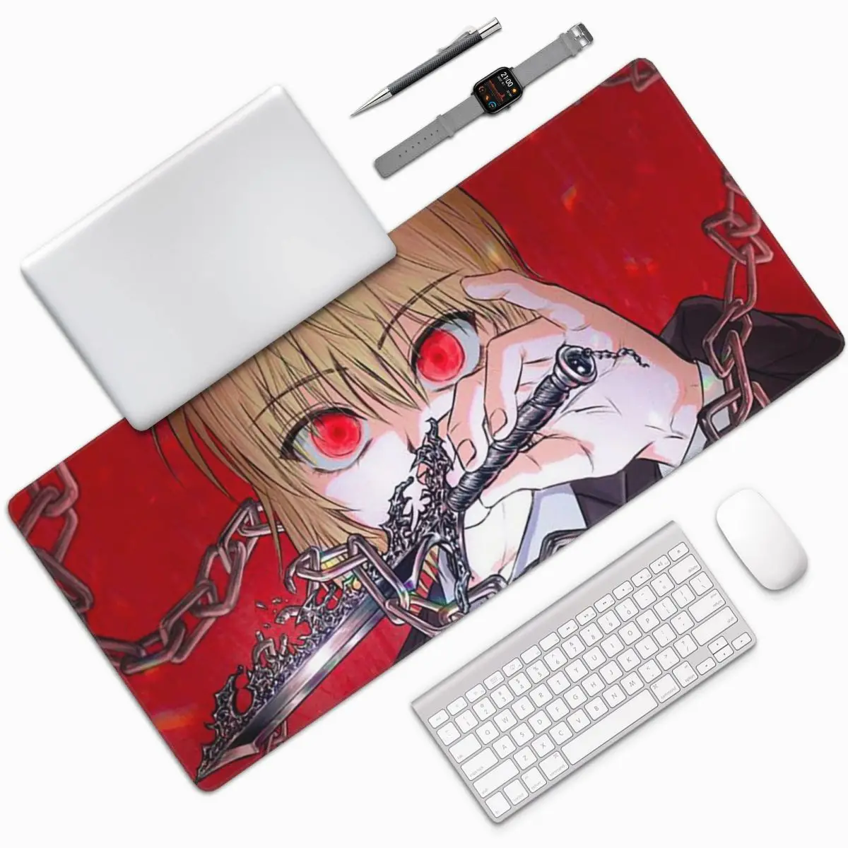 Anime Kurapika Hunter X Hunter Large Mouse Pad Computer Keyboard Mouse Mat Gamer Laptop Desk Mat Office Accessories Table Mats
