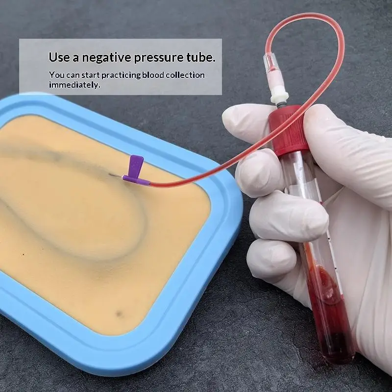 Silicone Human Skin Suture Model Venipuncture IV Injection Training Pad Y Imbedded 3 Skin Layers Injection Practice Model
