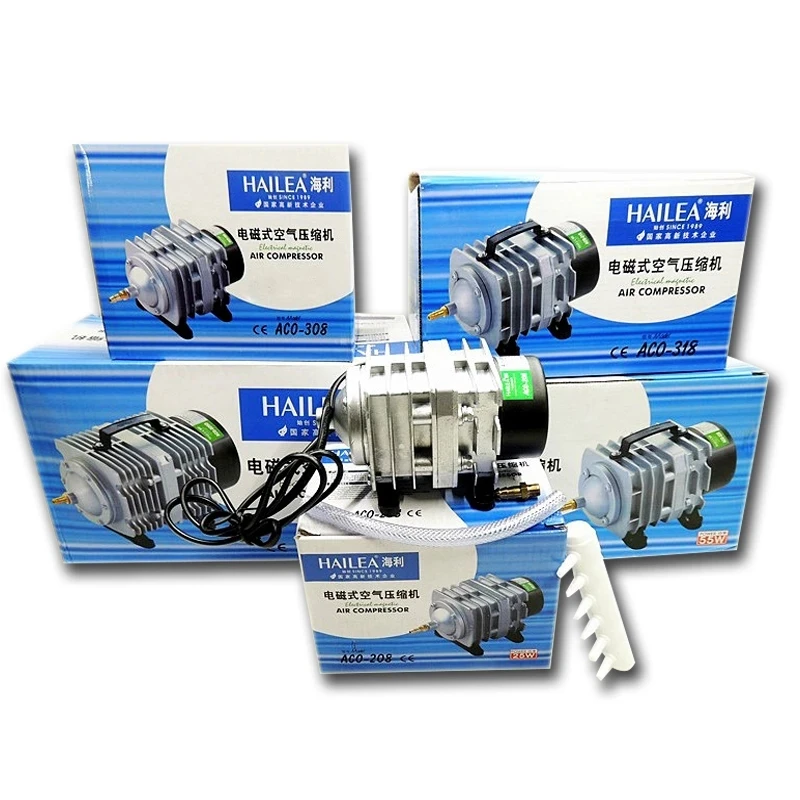 Hailea 220v Air Compressor for Aquarium Accessories 70L/MIN Electromagnetic Pump Fish Tank Accessories Aerator for Aquarium Pet