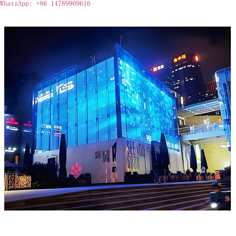 LED Vliegende Tapijt Display P3.9 P7.8 P10.4 P16 Winkelcentrum Gordijn Scherm Display Winkels Transparante Videowall SDK Digit