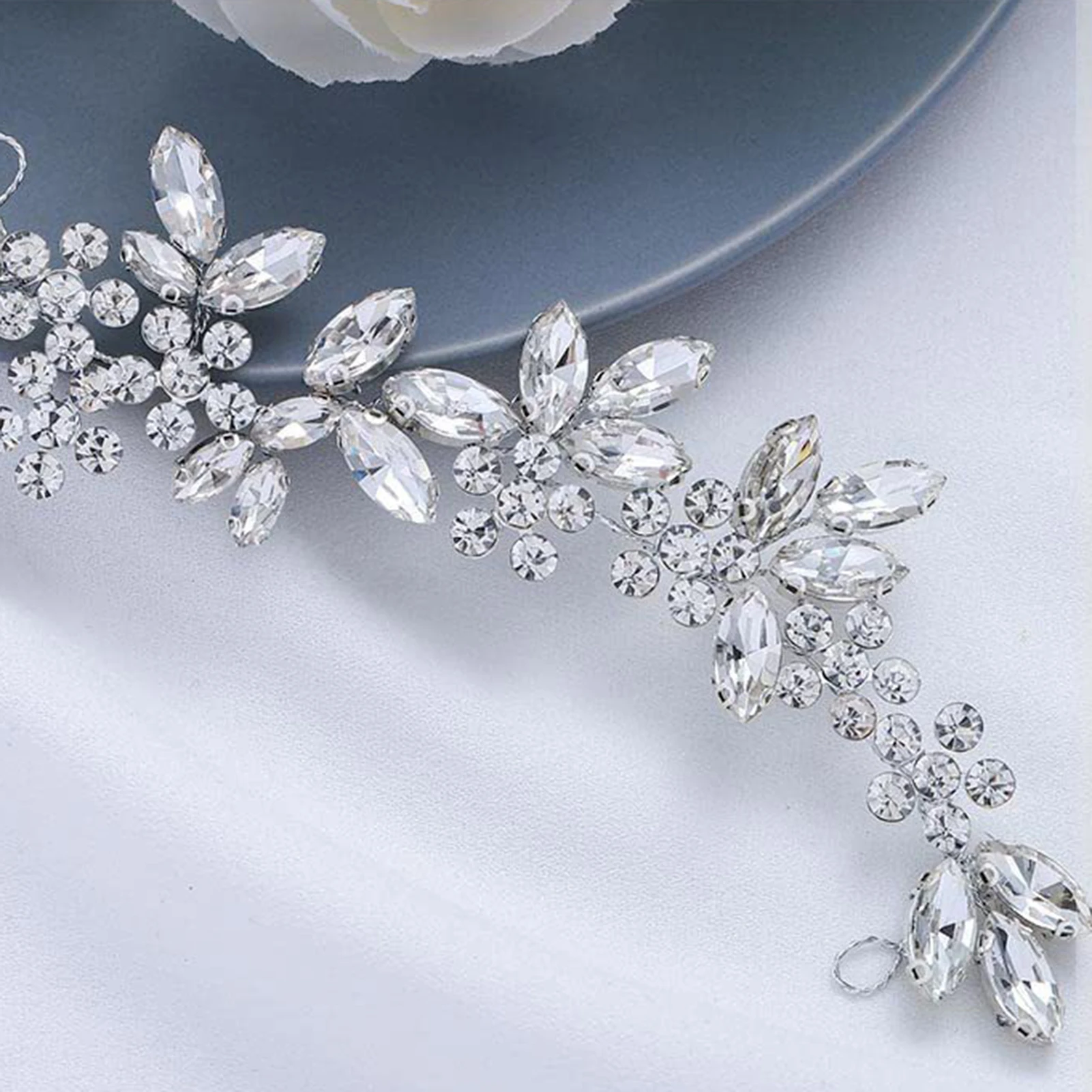Gorgeous Wedding Hair Accessories Silver Color Crystal Tree Branch Shaped Tiara Headpieces Bridal Headband Bride Hair ornaments