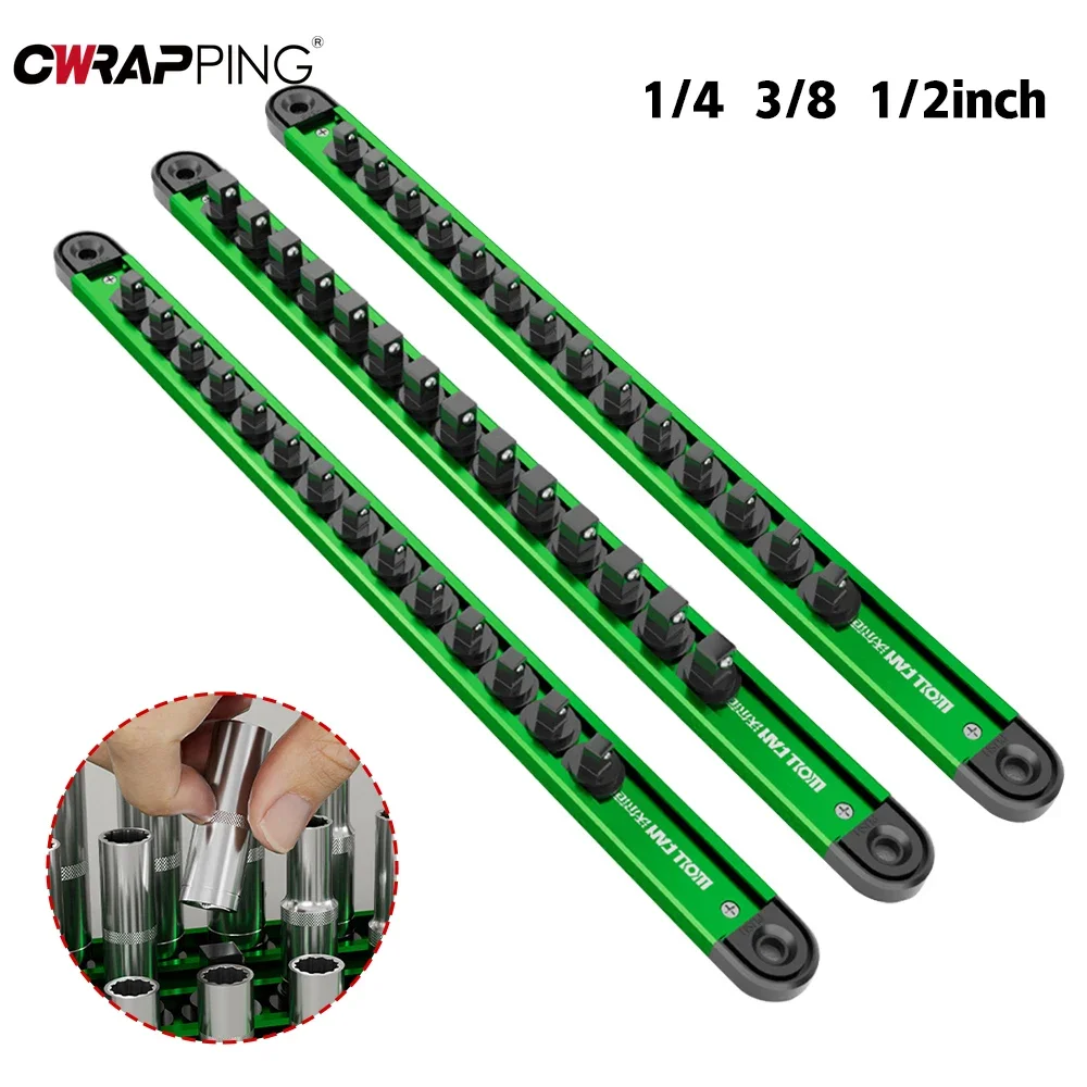 Motorcycle Magnetic Socket Bracket 360° Rotating Plug Plate 1/4 3/8 1/2 Inch Green Multi-function Disassembly Car Repair Tools