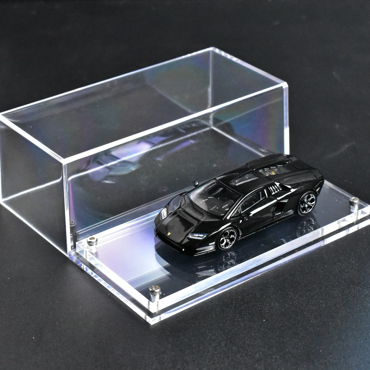 

1:64 Gifts for Teenagers Acrylic Leather Bottom Model Car Dust Box(Excluding car)