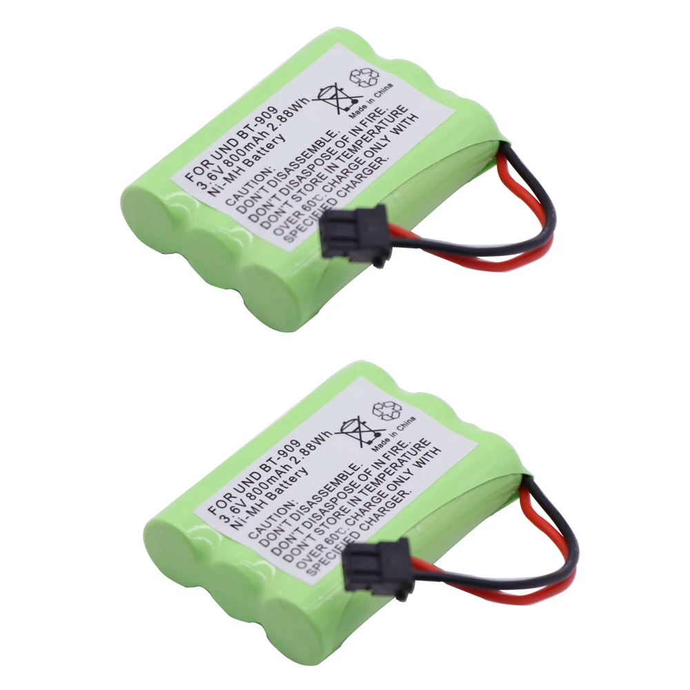 2PCS/lot Battery for uniden BT-909 BT909 3*AAA 3.6V 800mah NIMH Battery for RC Toys Electric toys security lighting facilities