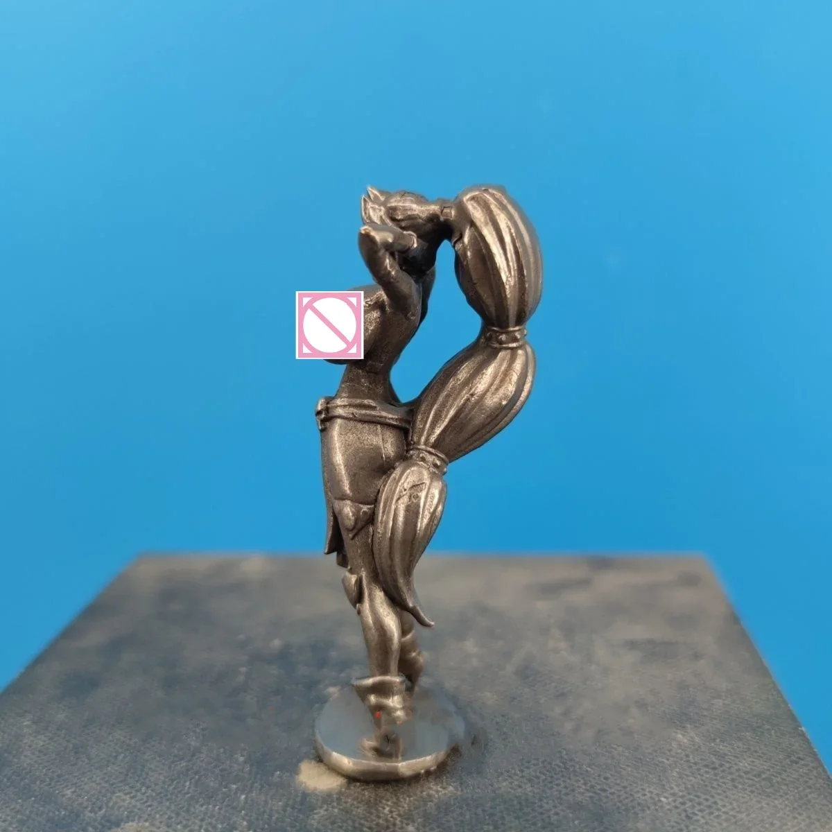 Brass Girl Statue Art Beauty Body Model Black Dress Figurine Artwork Ornament