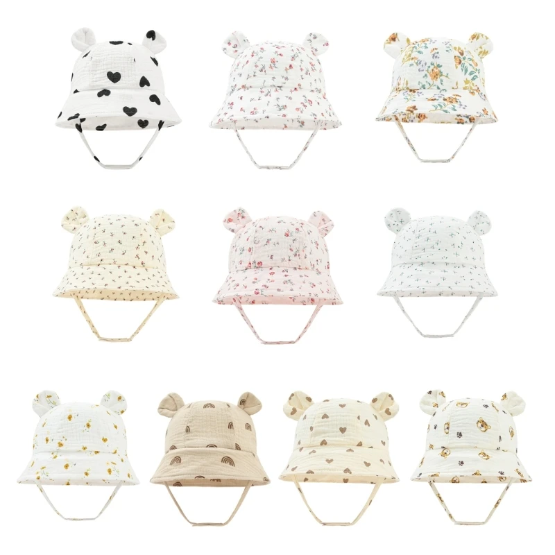 

Baby Autumn Cotton Sun Hat Children Rabbit Ears Beach Caps Fisherman Hat for 3-12 Months Unisex Boy Girl Panama Hat