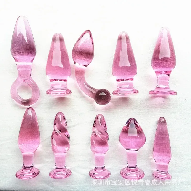 بعقب المكونات جهاز تدليك للبروستاتا G بقعة المثيرة اللعب الزجاج دسار وهمية القضيب كريستال الشرج الخرز الإناث لعبة الاستمناء للنساء #2
