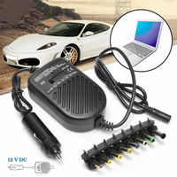 Universal 80W DC Car Charger Laptop Notebook Adapter Adjustable LED Auto Power Supply Set + 8 Detachable Plugs Computer Charger
