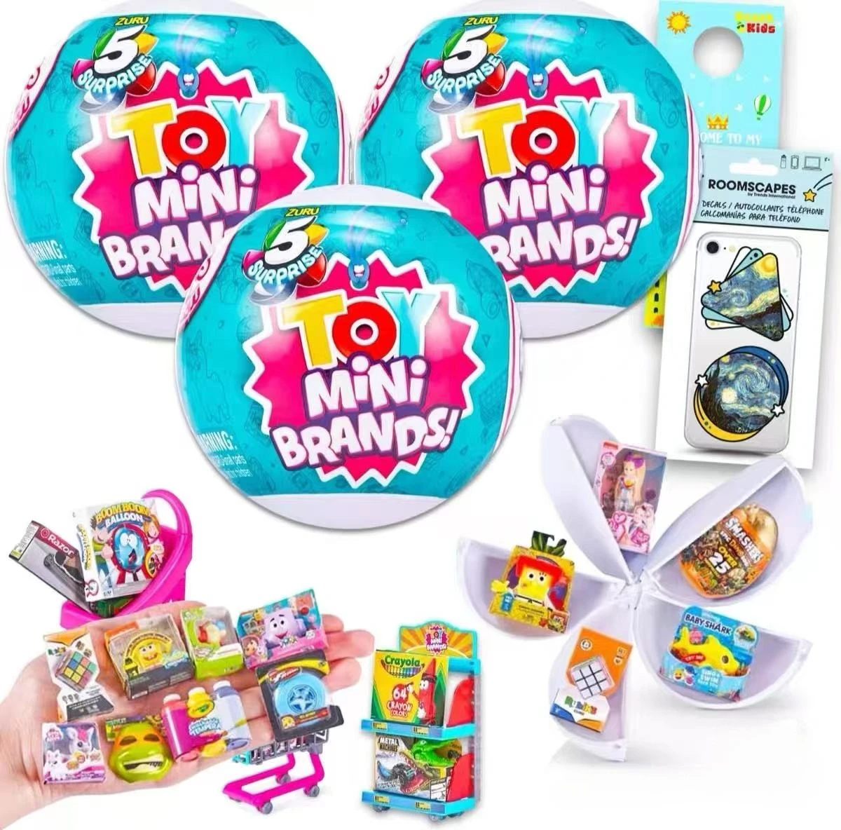 

Коллекционная миниатюрная фигурка-сюрприз 5 Surprise Mini Brands Series 1 от ZURU, игрушка в капсуле, аниме-фигурка, подарок на день рождения