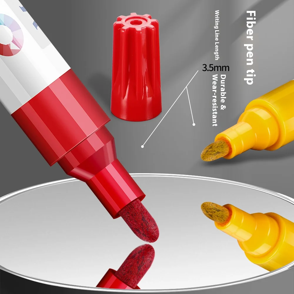 10 ألوان القلم الزيتي مقاوم للماء سيارات عجلة الإطارات التجفيف السريع للإطارات لون الكتابة على الجدران الطلاء اللمس علامة الإبداعية DIY بها بنفسك لوازم الفن #4
