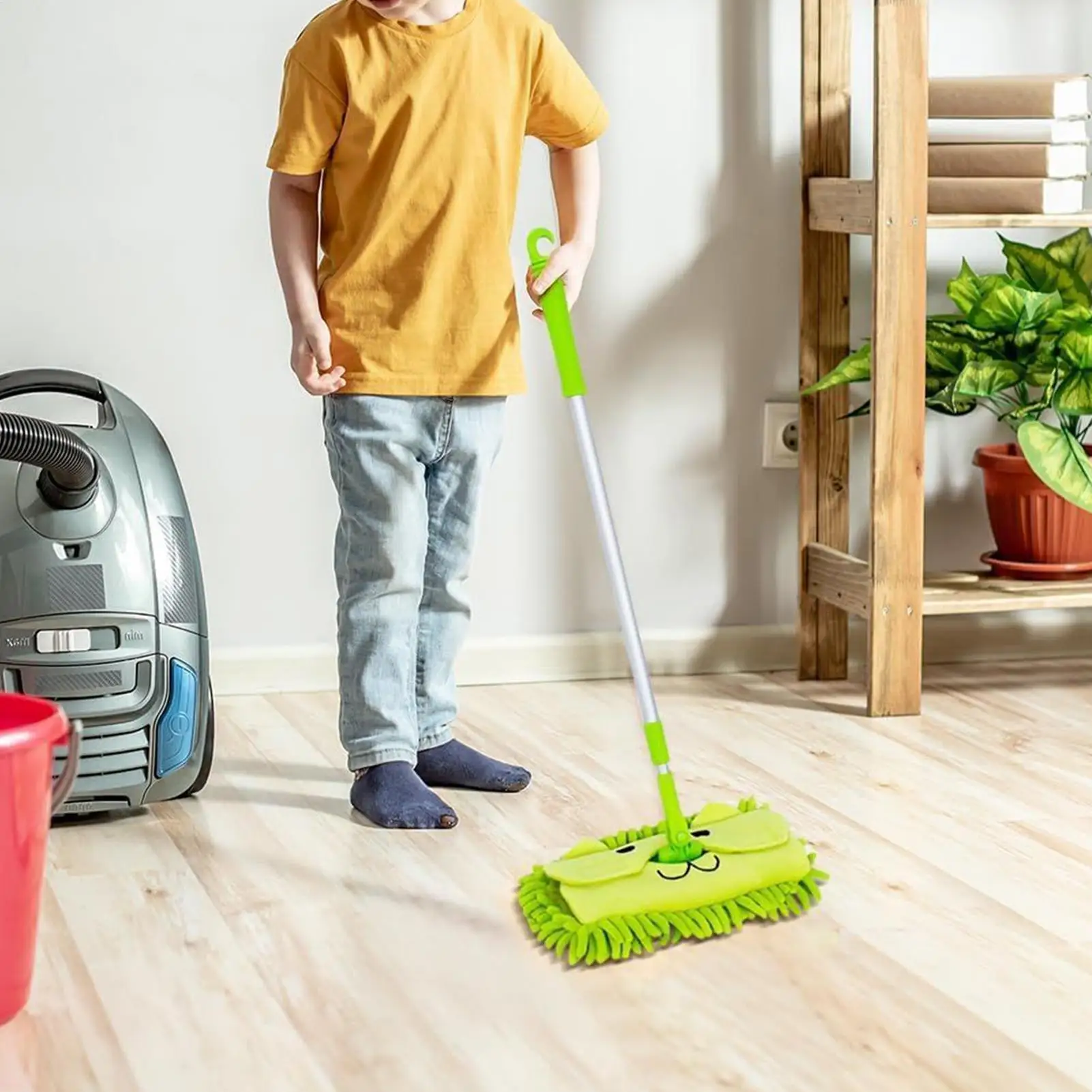Crianças mop destacável telescópico rotativo engraçado crianças role play mop limpador brinquedo para meninos meninas limpeza da primeira infância