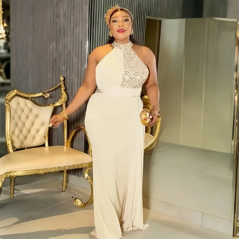 

Элегантное платье макси Дашики с пайетками, большие размеры, африканское вечернее платье, мусульманский свадебный вечерний наряд, мода 2023 года для женщин