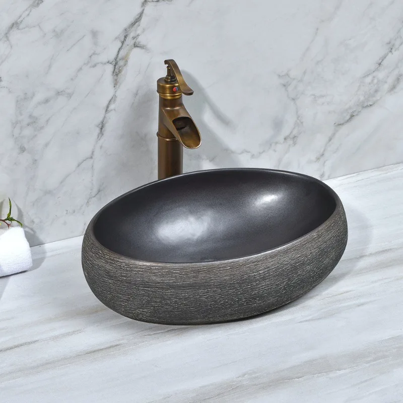 Balcony wash basin ceramic face wash bathroom basin household Chinese basin project