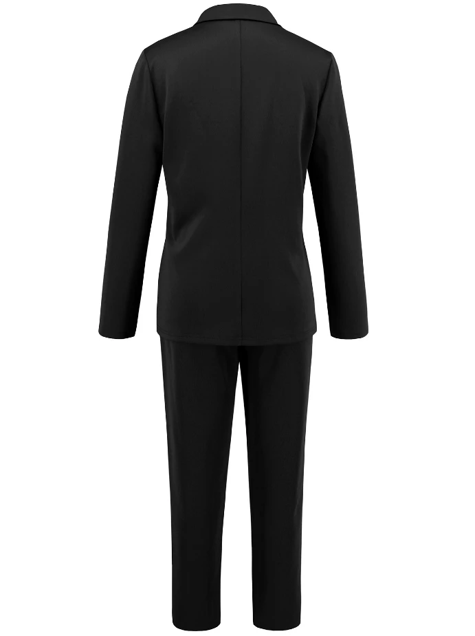 Leisure Women's Pants Set 2024 Summer New Casual Polo Collar Long Sleeved Coat High Waist Slim Fit Small Foot Pants Set Suit Set