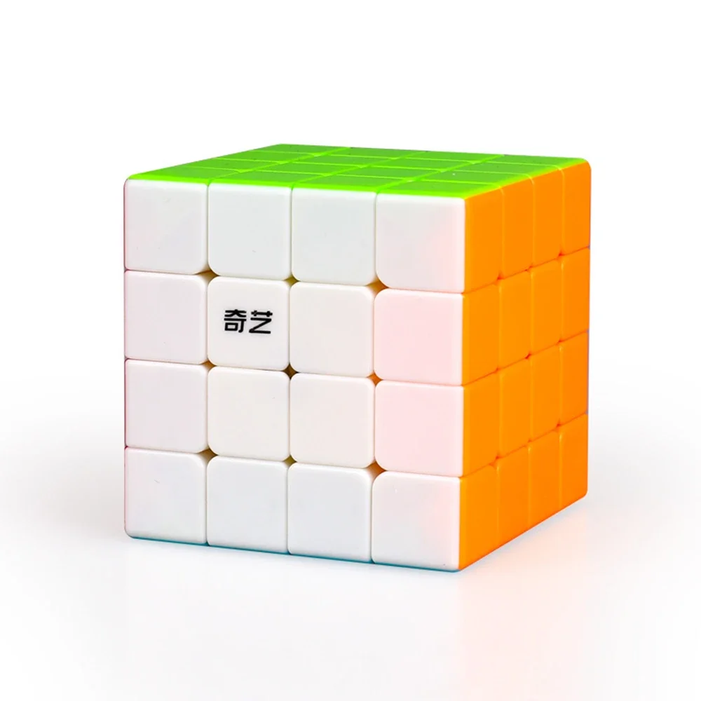 [Picube] QiYi QiYuan 4x4 bez naklejek czarna 4x4x4 magiczna kostka prędkość Puzzle QiYuan S2 Racing Cubo Magico zabawki edukacyjne prezent