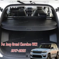 For Jeep Grand Cherokee WK2 Accessories 2017-2022 Car Rear Trunk Curtain Retractable Cargo Cover Shield Shade trunk storage Auto