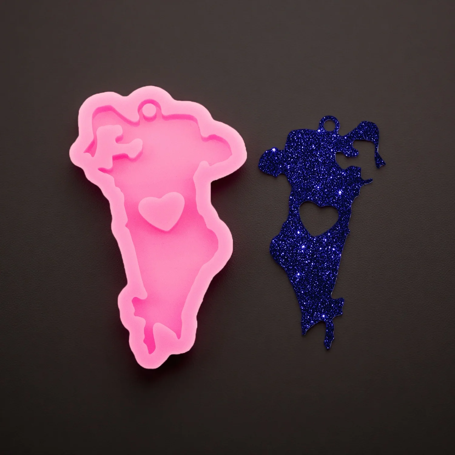 USA Map Silicone Molds Making Keychain Pendant Casting Resin Jewelry, DIY Fondant Cake Mould