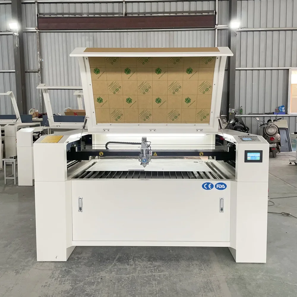 300W high power metal laser cutter with red point water chiller CW5200 air pump CE certificate metal laser cutting machine