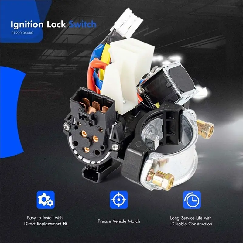 Cylinder Housing Assembly With 2 Keys For Sonata 2011-2014 Ignition Switch Lock 81900-3SA00 81910-3Q100