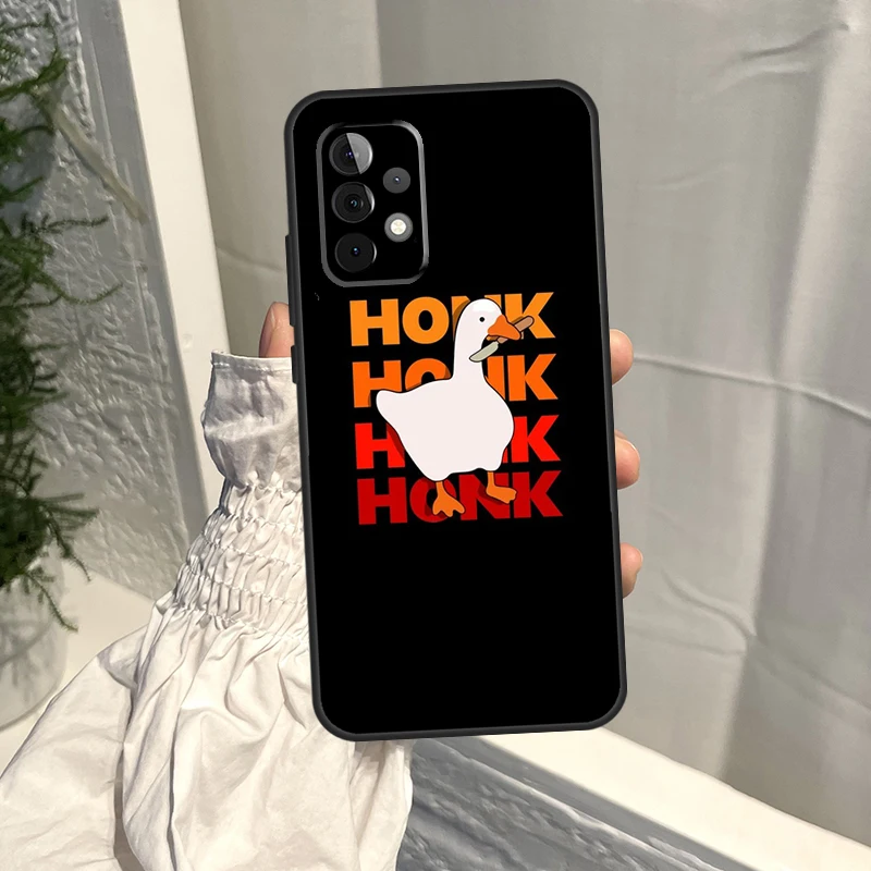 Custodia Cartoon Cute Goose Duck per Samsung Galaxy A16 A36 A56 A06 A13 A53 A33 A23 A55 A35 A17 A54 A34 A14 A52 A32 A15